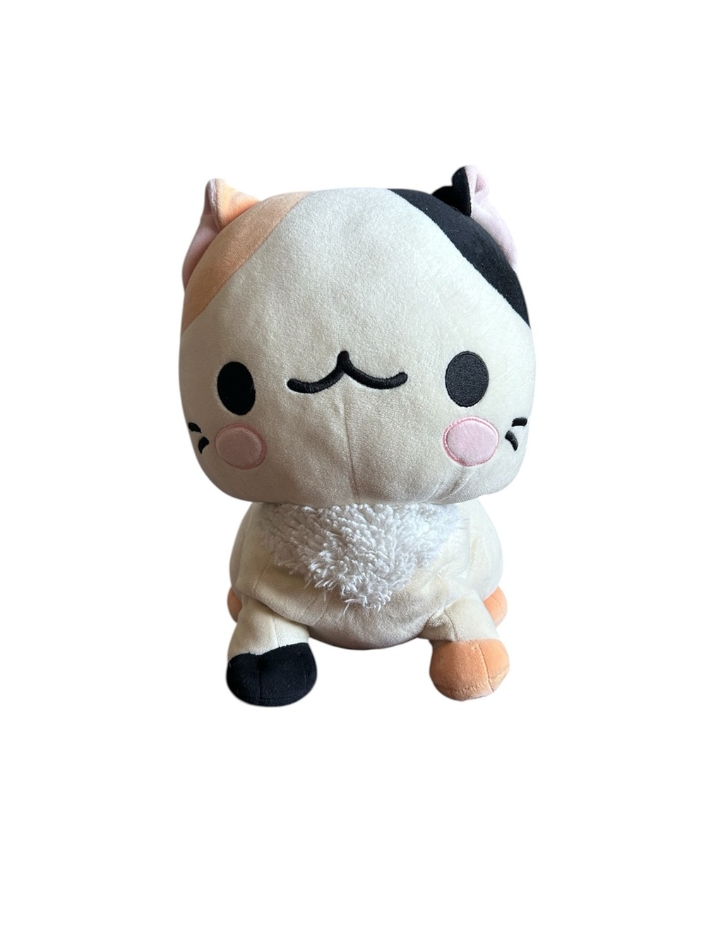 Calico Cat Plushie Mochi by SMOKO Toy. Kawaii Stuffed Animal.